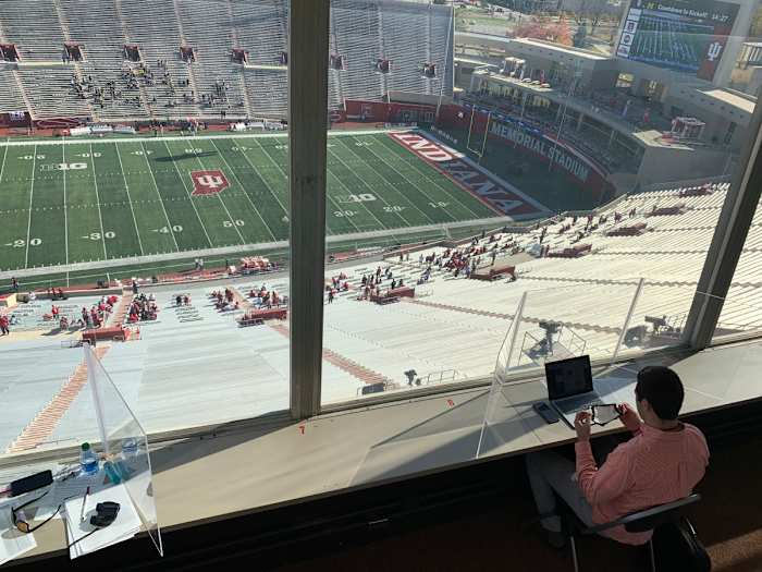 Family members only in the stands today, 